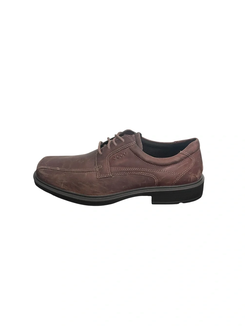 ECCO Men’s Helsinki Brown Leather Oxford Dress Shoes Size 10